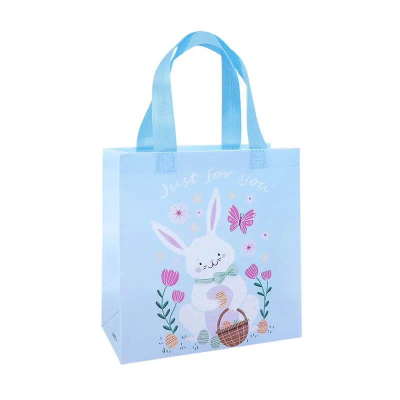 4/8Pcs Easter Gift Bags Cute Rabbit Eggs Candy Gift Packaging Bag 2025 Happy Easter Party Decor Supplies Kids Favors Treat Bag