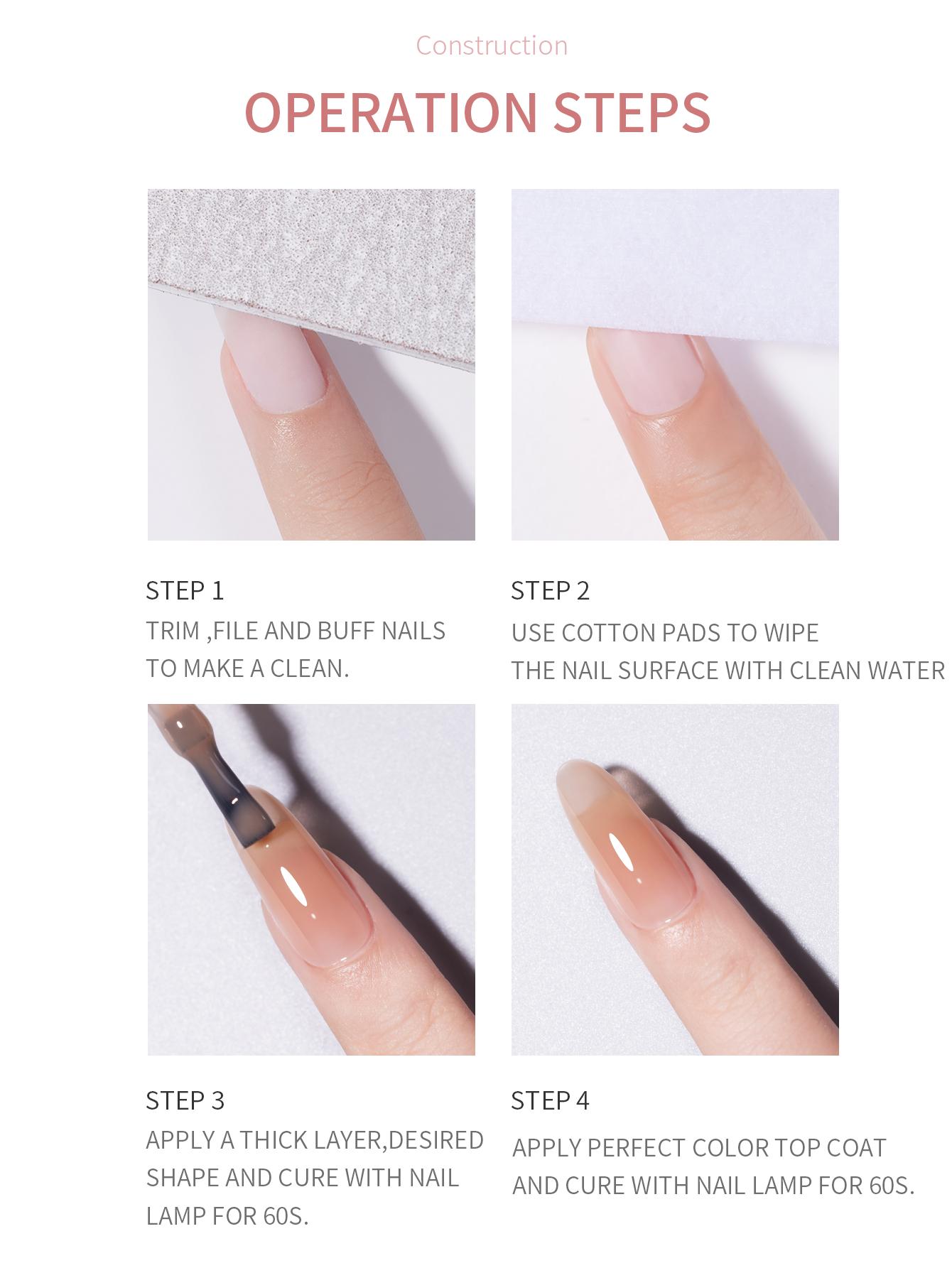 12ML Rubber Base Builder Gel for Natural Nails, Long Lasting Milky White Nude Gel Polish for Nail Thickening & Strengthener, 4-in-1 Color Gel in A Bottle 【UV/LED & Top Coat Needed】