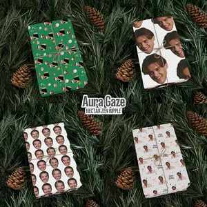 Celebrity Crush Christmas Glossy Wrapping Paper, Pedro Pascal, Conrad Fisher, Sebastian Stan Wrapping Paper,... Birthday & Christmas Wrap
