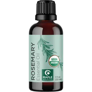 Maple Holistics USDA Organic Rosemary Essential Oil for Hair, Skin, DIY and more rosemary hair Haircare Hydrating rosemary hairtreatment Plant Comfort