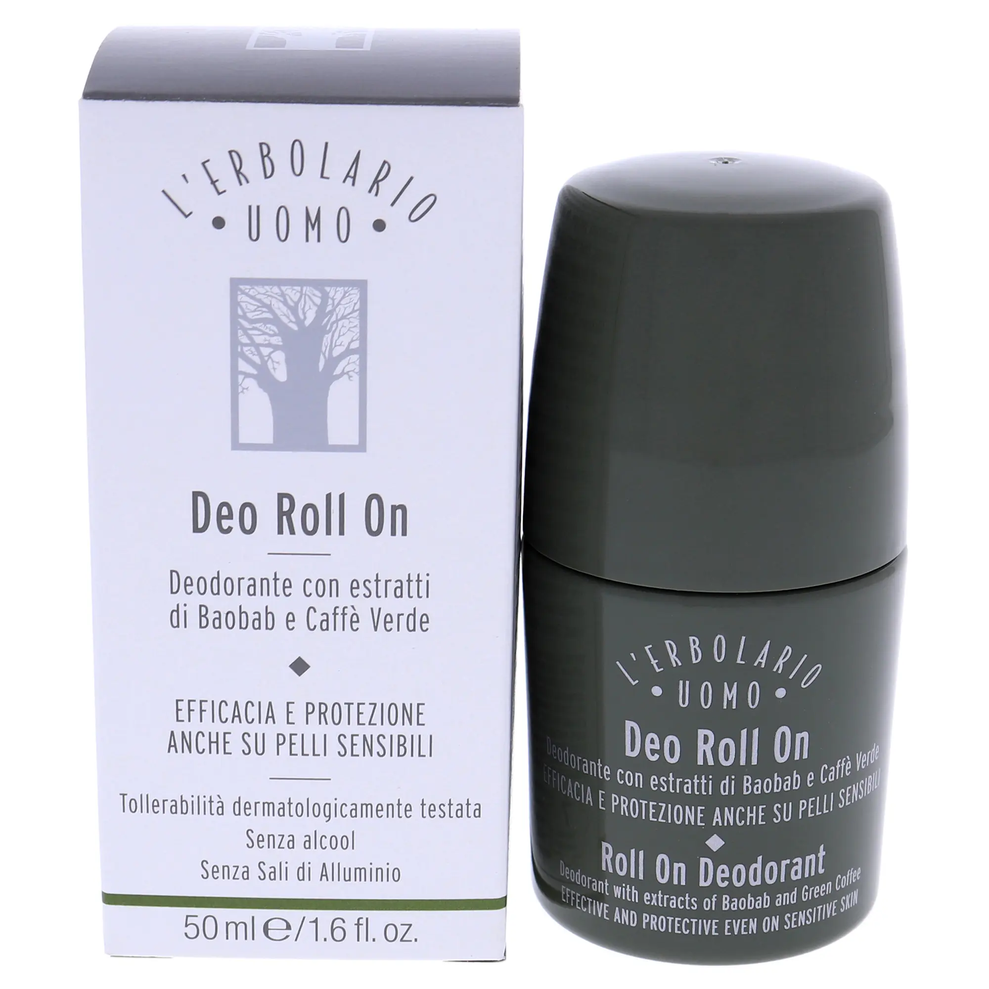LErbolario Uomo Roll On Deodorant For Men 1.6 oz Deodorant Roll-On