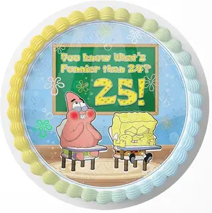 Cakecery Sponge Funnier Than 24 25 Patrick Edible Cake Topper Sheet Image Print Round