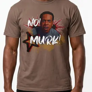 Men's Vintage Textured No Murk Graphic T-Shirt - Short-Sleeve Top, Relaxed Fit, Soft Round Neck, Casual Cotton, Viral Meme Design, Ideal for Day Wear
