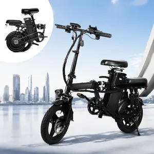 A10 48V 15Ah Folding Electric Bike | 8-Shock Suspension | 3-Speed | 22MPH Urban Commuter Dual Foldable Seat