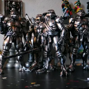 3D printed 2003 Series Turtles Figures