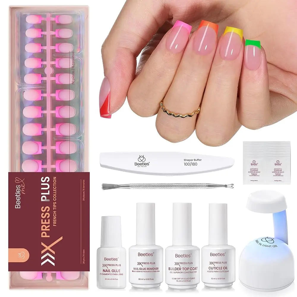 Short Square【Pink Neon】15Sizes 210Pcs Kit