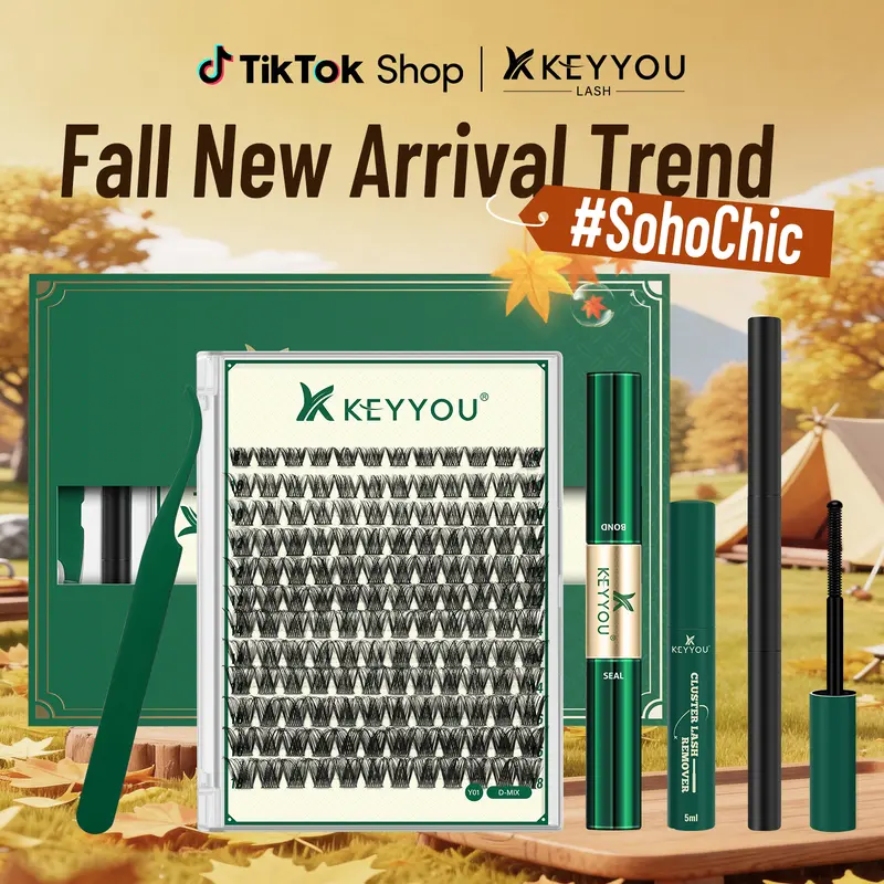 KEYYOU Special Offer Item Invisible Band Waterproof Long-Lasting Lashes for Natural Voluminous Look Easy Application Ideal for Daily Wear and Special Occasions #September Stock Up