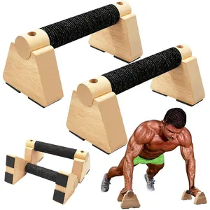 Parallettes Bars - Wooden Calisthenics Equipment for Handstand , Push Up Bars & Calisthenics Bar - Handstand Bars and Pushup Handles for Men