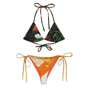 Lion's Tale Sparkle All-over print recycled string bikini