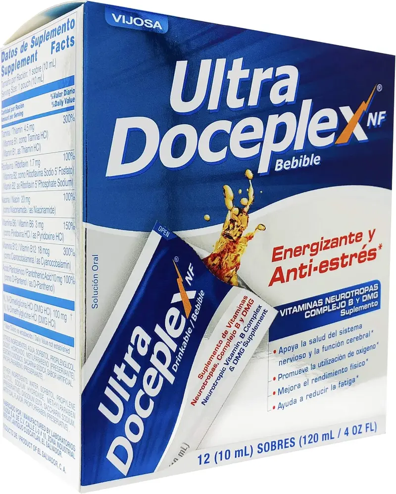 VIJOSA Ultra Doceplex Energy Pouches - Powerful B Complex in a Pouch -liquid, 12 Pouches