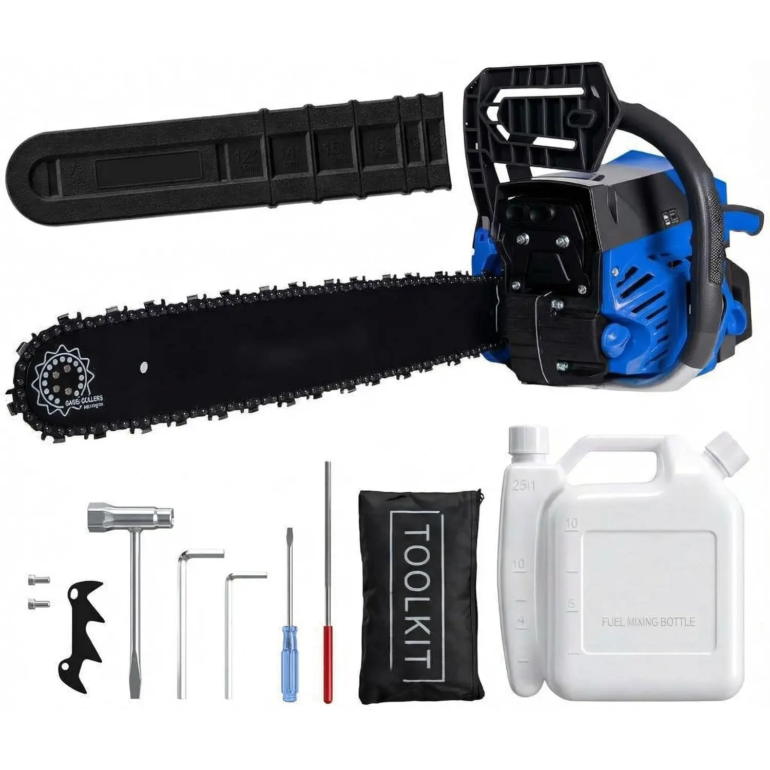 20" Model 58CC 2-Stroke 3.4 HP Gas Chain Saw with Quick Start Technology, Anti-Vibration System, Ergonomic Non-Slip Handle, Dual-Tank System for Wood Cutting, Yard Maintenance, DIY Use