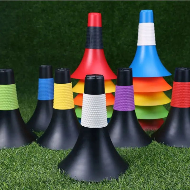 9.06in Dribbling Cones Set, Durable Polyethylene Athletic Training Equipment for Youth Basketball Players, Unisex Youth, Set Includes Cones, Sports, 9.06 In, Youth Fit