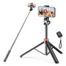 61-in Aluminium Smartphone Selfie Stick with Wireless Remote Ctrl, Upgraded Stable Tripod Stand, Nylon6/6 Phone Holder - Vlogging Equipment for iPhone 17/16/15/14/13 & Cellphones, Travel Use, Manufacturer Warranty,techvibes