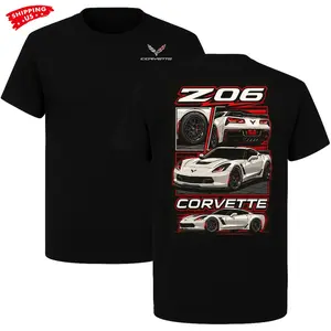[Graphic T-Shirt] 100% Cotton - Corvette Z06 T-Shirt, C7 Z06 Corvette Graphic Design, High Performance Chevy Sports Car Shirt for Corvette Enthusiasts