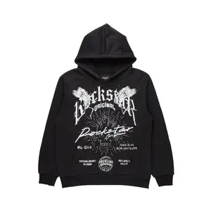 Tally Black Graphic Relaxed Hoodie