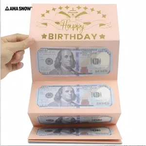 Ama Snow-Birthday Money Gift Card Envelope, 3 Count Creative Money Gift Card Holder, Multiple colors,Birthday Gift for Men & Women, Party Supplies outdoorfun