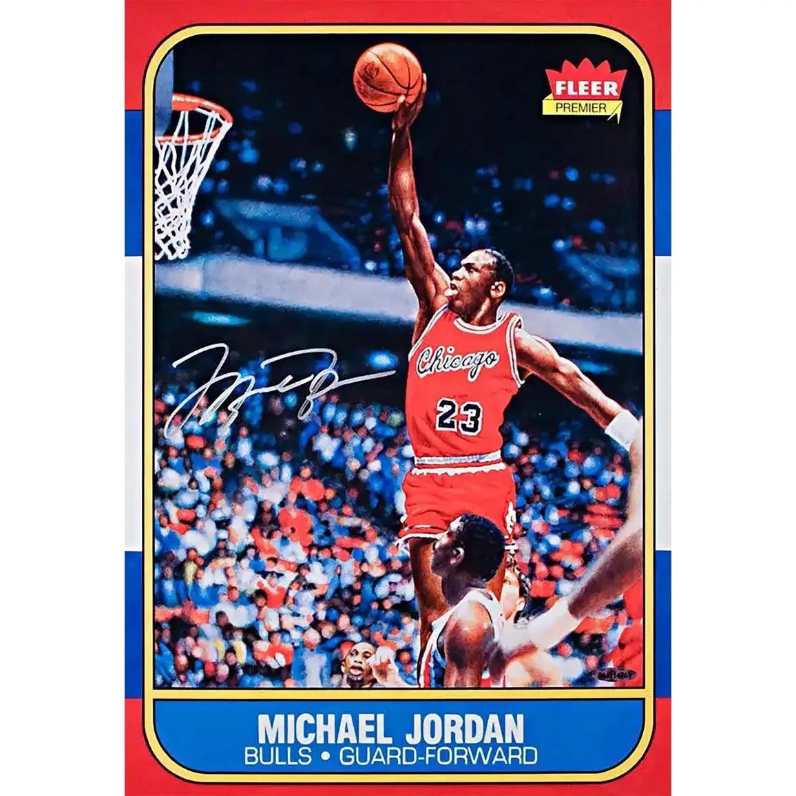 Michael Jordan 1986 FLEER Rookie Poster Multiple Sizes Signed RP Chicago Bulls