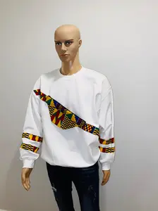 African Print Unisex Sweater set Beanie- White