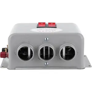 Automobile Interior Heater, 12V 600W‑800W Dual Gear 3 Hole Compact Car Demister Winter Fast Heating Warmer Frost Removing Low Noise Car Windshield Defroster and Defogger (80-100 ℃ )