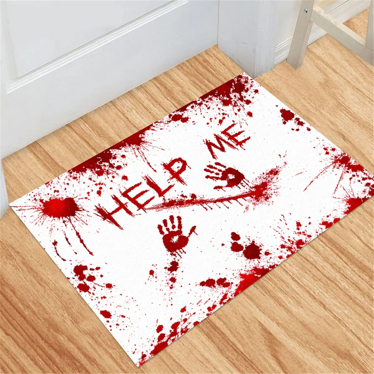 1pc Halloween rug | bathroom mat | entryway area rug | spooky blood-effect print | soft, comfortable, non-slip, machine washable | Halloween home decor | Suitable for bathroom entryways, living rooms, bedrooms, kitchens, and bathrooms