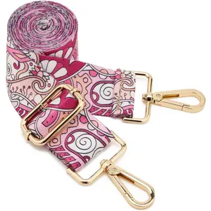 Wide Shoulder Strap Adjustable Replacement Belt Guitar Style Crossbody Bag Handbag Strap Multicolor Canvas Straps(Wide:1.5in)(Color53)