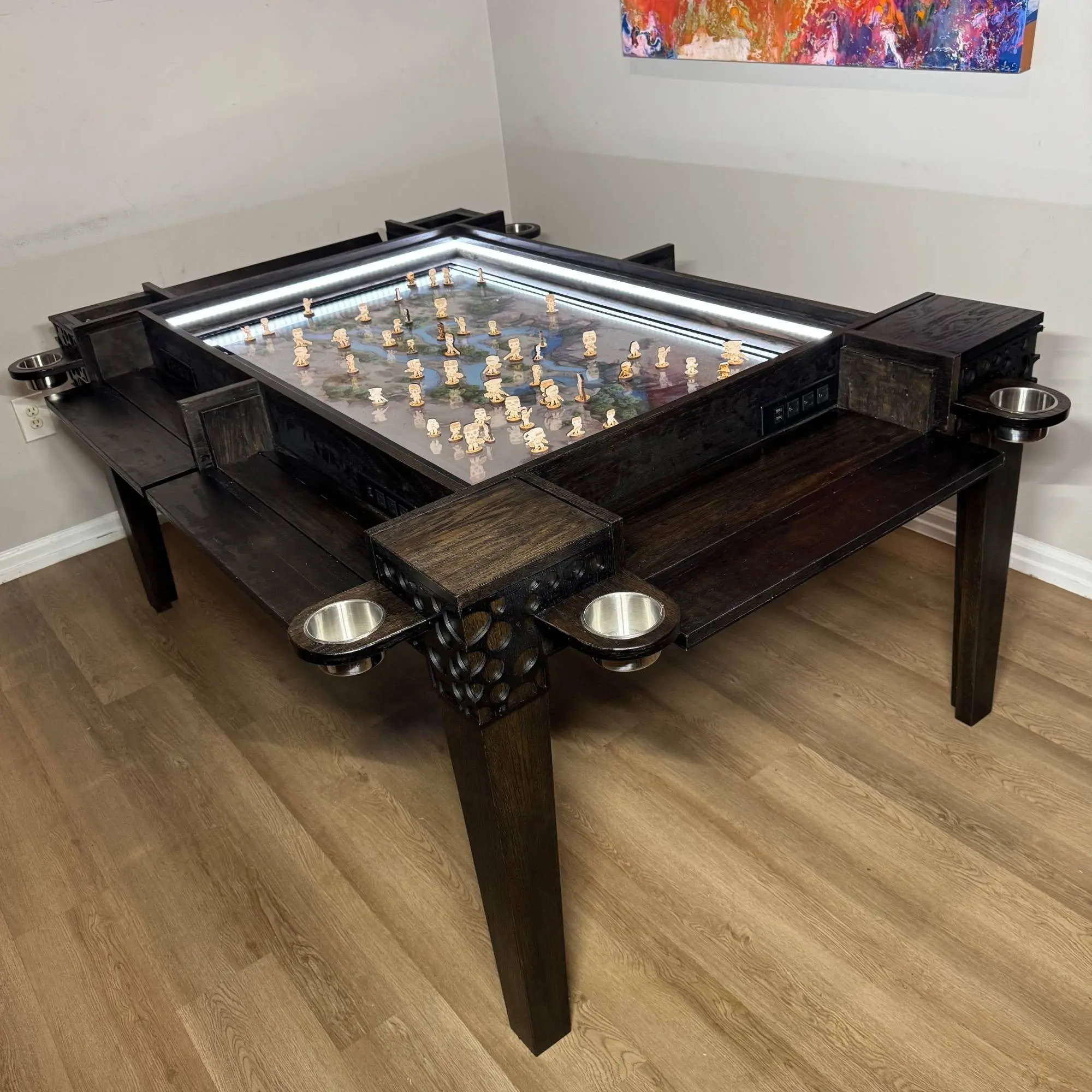 Multifunctional Gaming Dining Table, Digital screen with Storage. Custom Board game table