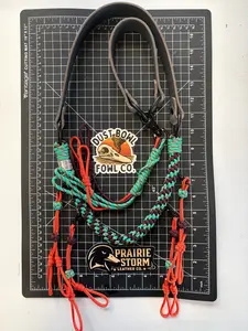 Leather x paracord hybrid lanyard & tote combo