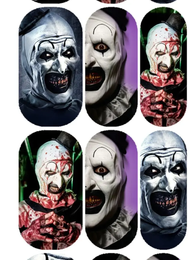 Terrified Waterslide Nail Decals | Halloween Nail Art