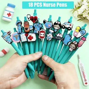 18pcs Nurse Doctor Gel Pens Medical Record Pens Nurses Day Gift Mixed Colors Random Styles Perfect for Nurses, Medical Assistants and Students, Nurse Gadgets