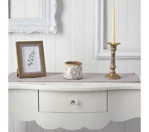 Nearly Natural 4.5" Tuscan Ceramic Gray Scroll Planter