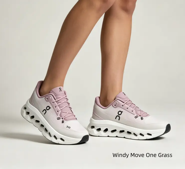 White Light Pink Gradient Wave Hollow Sole Women Sneakers Breathable Mesh Casual Athletic Shoes