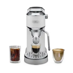 DeLonghi Dedica Duo Espresso and Cold Brew Machine with Milk Frother for Hot & Iced Coffee, Cappuccinos, Lattes & More Vanilla