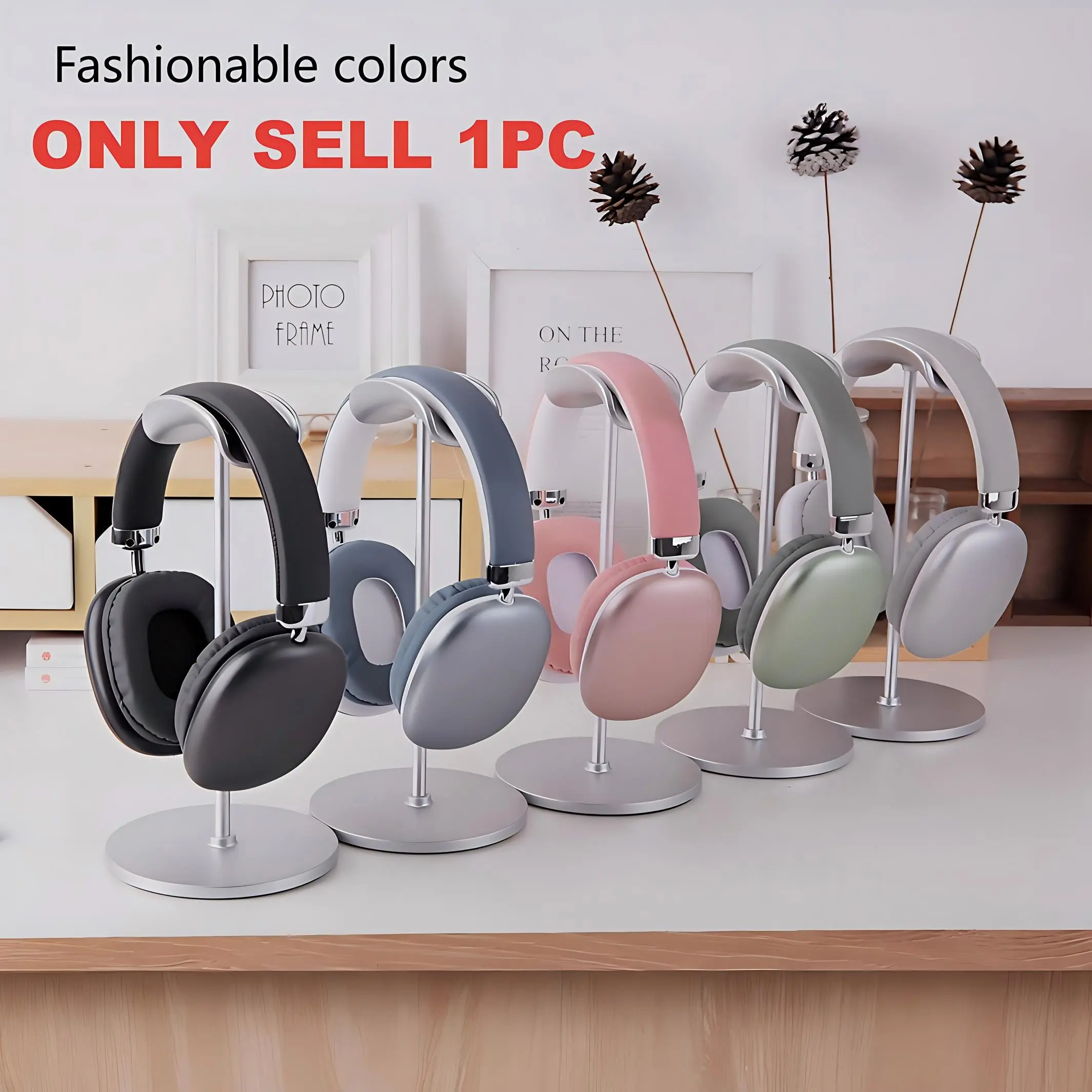 Wireless Headset, Computer Headset, Portable Audio Headphones, Stereo Sound Travel Work with Microphone Hands Free Calls Large Battery Long-Lasting Suitable for iPhone Laptop Bluetooth-compatible Audio Ergonomic Design Headphones