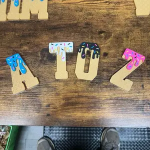 Ice Cream Drip Sports Bag Tag - Single Letter- Custom