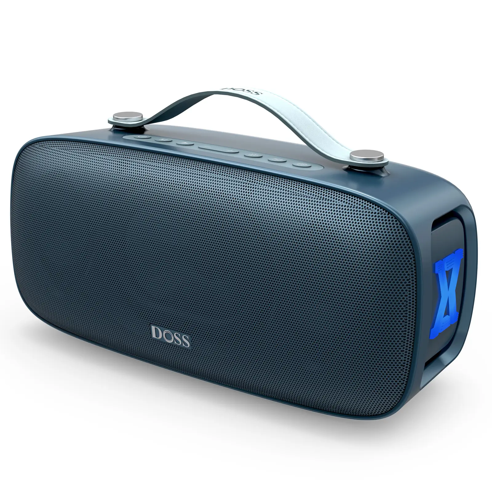 DOSS Extreme Boom Pro D300 Portable Bluetooth Speaker - 80W Immersive Stereo Audio, 3 Pro EQ Modes, 20H Playtime, Beat-Synced Built-in Lighting, IPX6 Weatherproof, USB Type-C, Built to Go Anywhere for Campfire/BBQ Parties, Outdoor Use