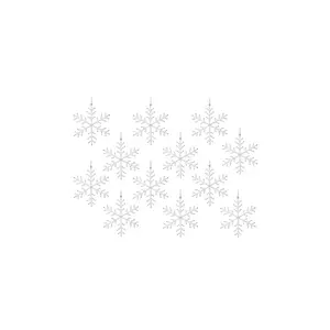 The Favorites Beaded Snowflake Ornament Set Of 12 in White