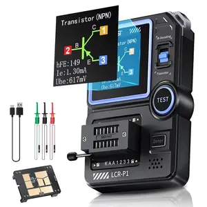 FNRSI LCR-P1 Transistor Meter Multifunctional Capacitor Tester ESR Diode Triode NPN PNP MOSFET SMD NEC Infrared Decoding Anti-Burn