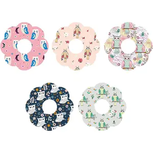 25pcs Adhesive Patches Compatible with Libre 2, Waterproof CGM Sensor Covers with Hole Breathable Cute Cartoon Owl Animal Non-Woven Overpatches for Libre Protection Accessories (5 Styles)