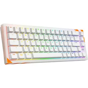 K5 Pro TMR Compact, Magnetic Wired Gaming Keyboard, Customizable MK Crystal Switches, Hot-Swap, Rapid Trigger, SnapKey, Sound Dampening, 8000 Hz, White