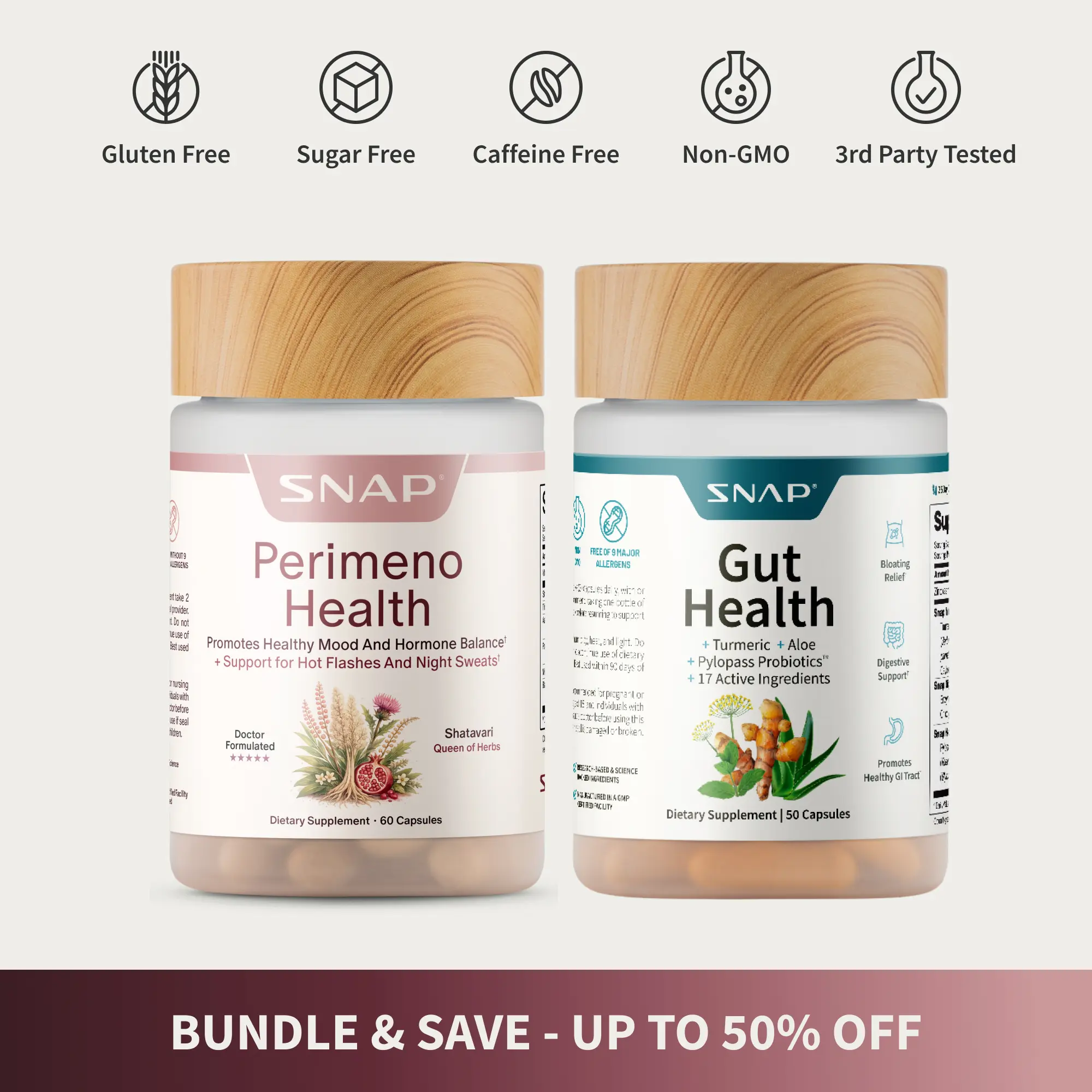 Perimeno + Gut Health Bundle – Hormonal Balance & Digestive Support – Supports Mood, Energy & Stress – Gut Comfort & Healthy Digestion – Women’s Vitality & Daily Wellness – Shatavari + Ashwagandha + Probiotics + Digestive Enzymes – 3rd Party Tested