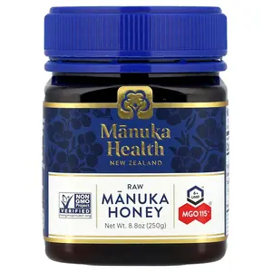 Manuka Health Raw Manuka Honey, UMF 6+™, MGO 115+, 8.8 oz (250 g)