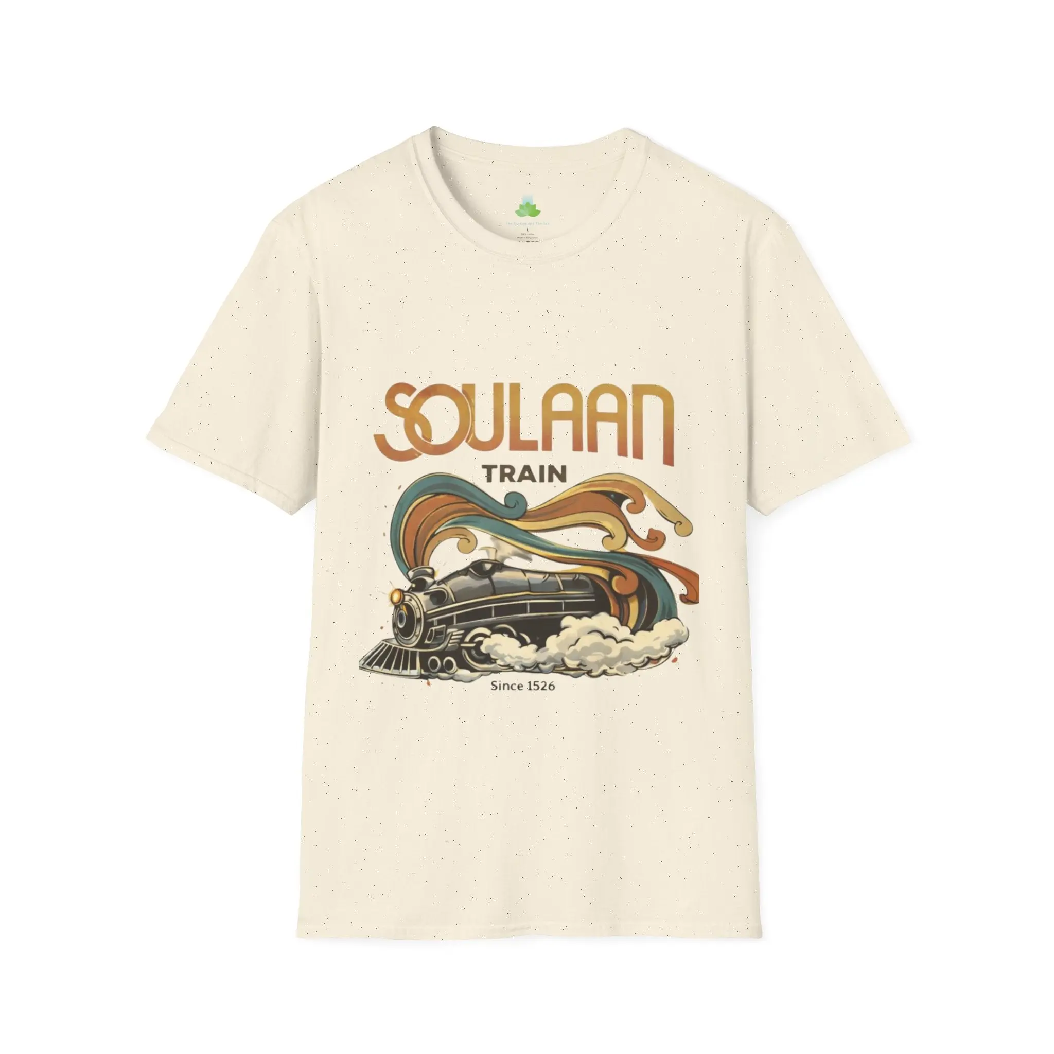 Soulaan Train™ T-Shirt – Black American Lineage in Motion Tan Cream