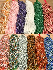 Irregular Natural Gemstone Beads, 8x10mm Crystal Loose Beads for DIY Jewelry Making, Handmade Bracelets and Necklaces, 40cm One Strand