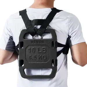 summervibes Adjustable Cast Iron Ruck Weighted Plates - 10LB Pair with Straps, for Rucking, Strength Training