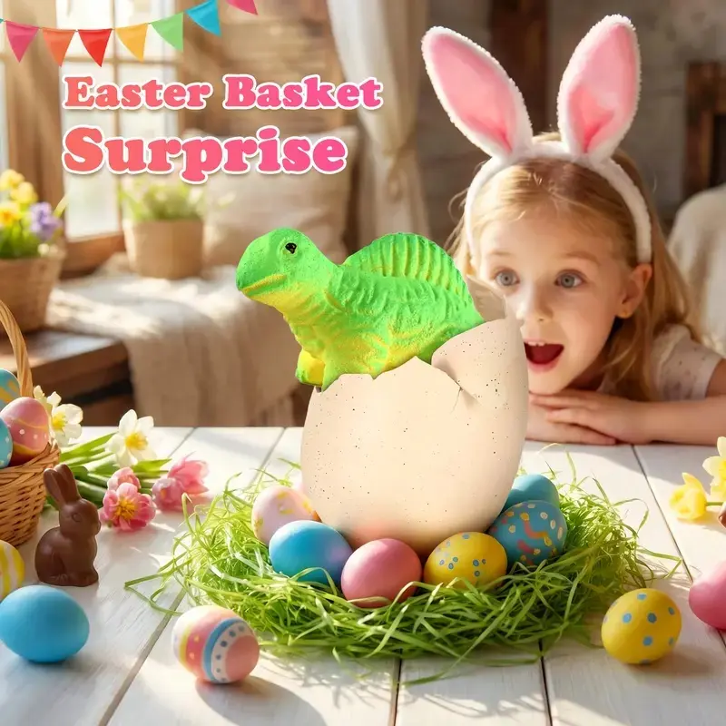 Giant Water Hatching Dinosaur Eggs, Easter Surprise Basket Fillers, Grow in Water Expandable Dino Toy, Educational Novelty Toys Gifts for Kids Boys Girls