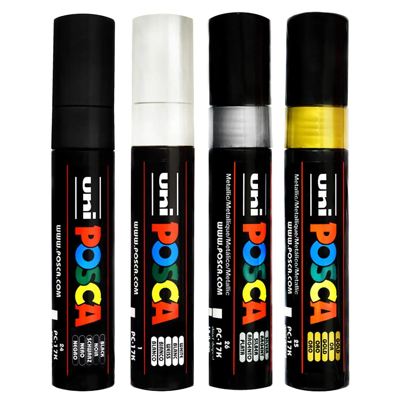 Posca Paint Marker Extra Broad PC17K Set of 4, Shadowing Colors