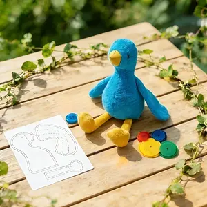 Large Airfoil Duck Patchwork Template | Transfer Tool with 4 Sewing Holes, Quilted Patchwork Duck Patchwork Transfer Tool, Cream