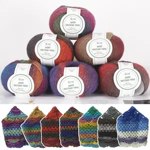 6pcs Luxury Gradient Wool Yarn Set, Rainbow Color Soft Yarn for DIY Knitting, Perfect Gift for Crochet Lovers, Shawls, Sweaters, Hats, Scarves