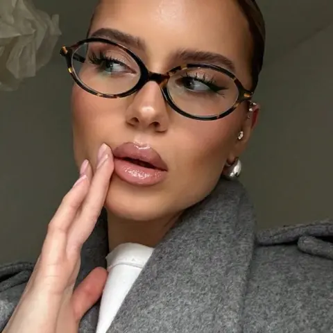 Women's Vintage Full Rim Leopard Pattern Eyeglasses, Trendy Casual Anti Blue for Everyday Use, Fashion Accessories for Outdoor Activities, Polycarbonate Eyewear