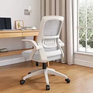 【Spring Glow Up】Office Computer Desk Managerial Executive Chair, Ergonomic Mid-Back Mesh Swivel Rolling Work with Wheels, Comfortable Lumbar Support, Comfy Arms for Home,Bedroom,Study,Student,Black